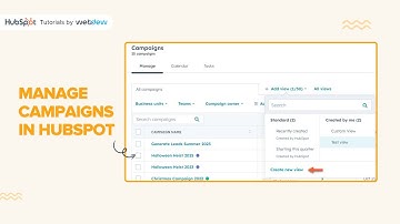 How to manage campaigns in HubSpot
