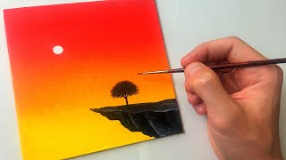 Easy Acrylic Sunset Painting for Beginners | Step by Step Tutorial by Arter 505,317 views 11 months ago 9 minutes, 37 seconds