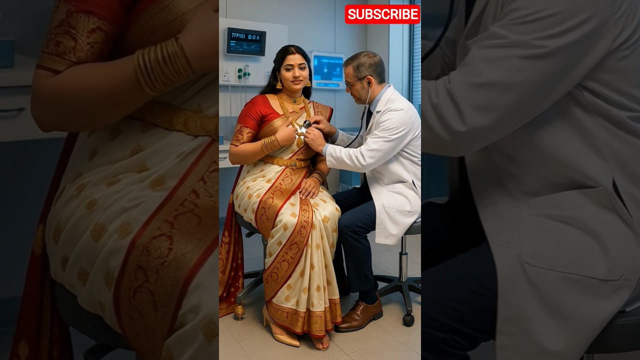 "Royal Checkup: Dubai Princess in Royal Blue at the Clinic 👑🩺"