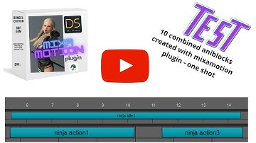 DAZ Studio | 10 combined aniblocks created with mixamotion plugin