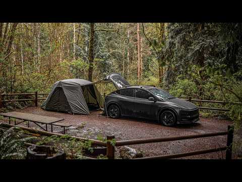 Thumbnail for Relaxing Solo Camping with Dog in the Rain with Tesla / Altara Arcadia / RockBrook / DOD / Havnby