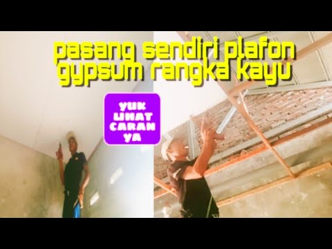  Cara  pasang plafon  gypsum rangka kayu  YouTube