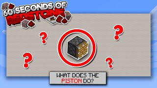 Redstone in 60 Seconds: Pistons! Minecraft #Shorts
