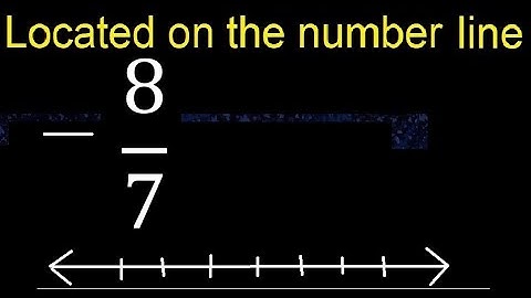 Located  -8/7 on the number line , locate negative fraction on the number line . represented