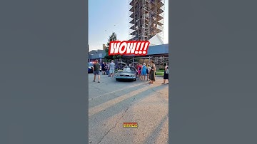 Delorean Time Machine invades community event and SHOCKS everyone. #backtothefuture #shorts #80s