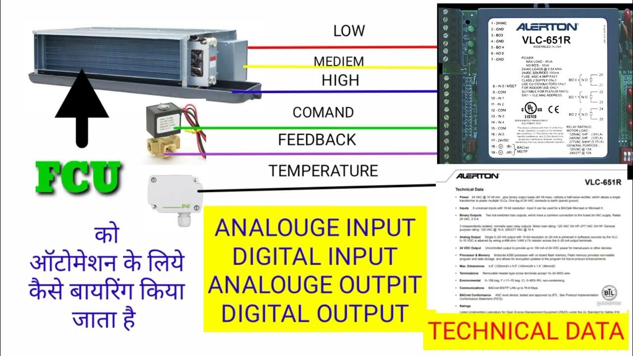 ALERTON VLC DDC TO FCU CONTROL WIRING HVAC BMS SYSTEM BUILDING
