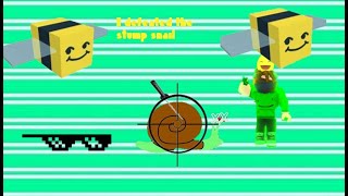 My first time  killing stump snail(beeswarm simulator)