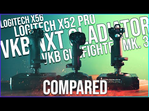 JOYSTICKS COMPARED - VKB vs Logitech X52 Pro vs X56