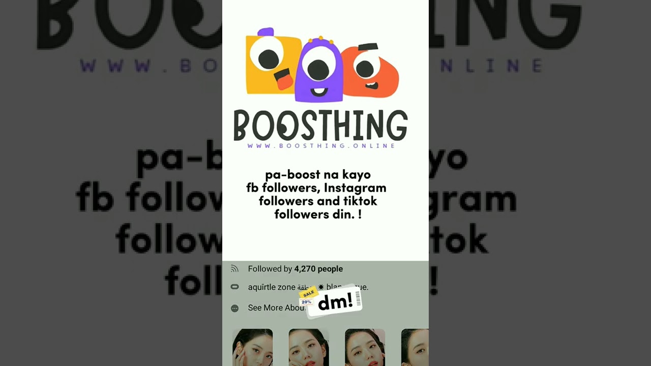 BOOSTING ANY SOCIAL MEDIA ACCOUNTS.  FOLLOWERS IN FB, INSTA AND TIKTOK! COMMENT FOR INQUIRIES.