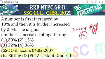 A number is first increased by 10% and then it is further increased by 20%. The original