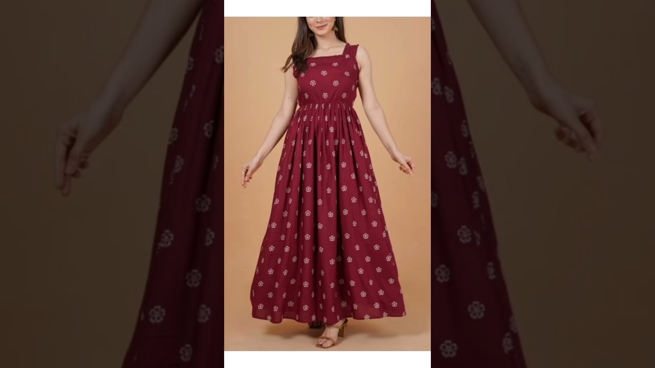 trendy long dress design 