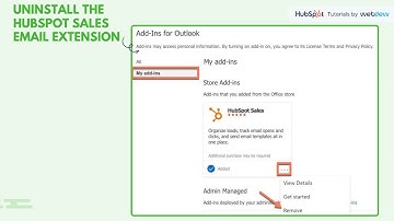 How-to uninstall the HubSpot Sales email extension.