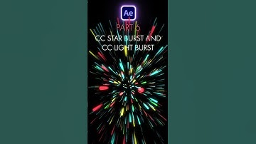 AE tutorial part 6 - cc star burst and cc light burst #aftereffects #tutorial #ae