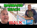 WALKING WITH ME THROUGH MARMARIS BEACH == VIRTUAL TOUR