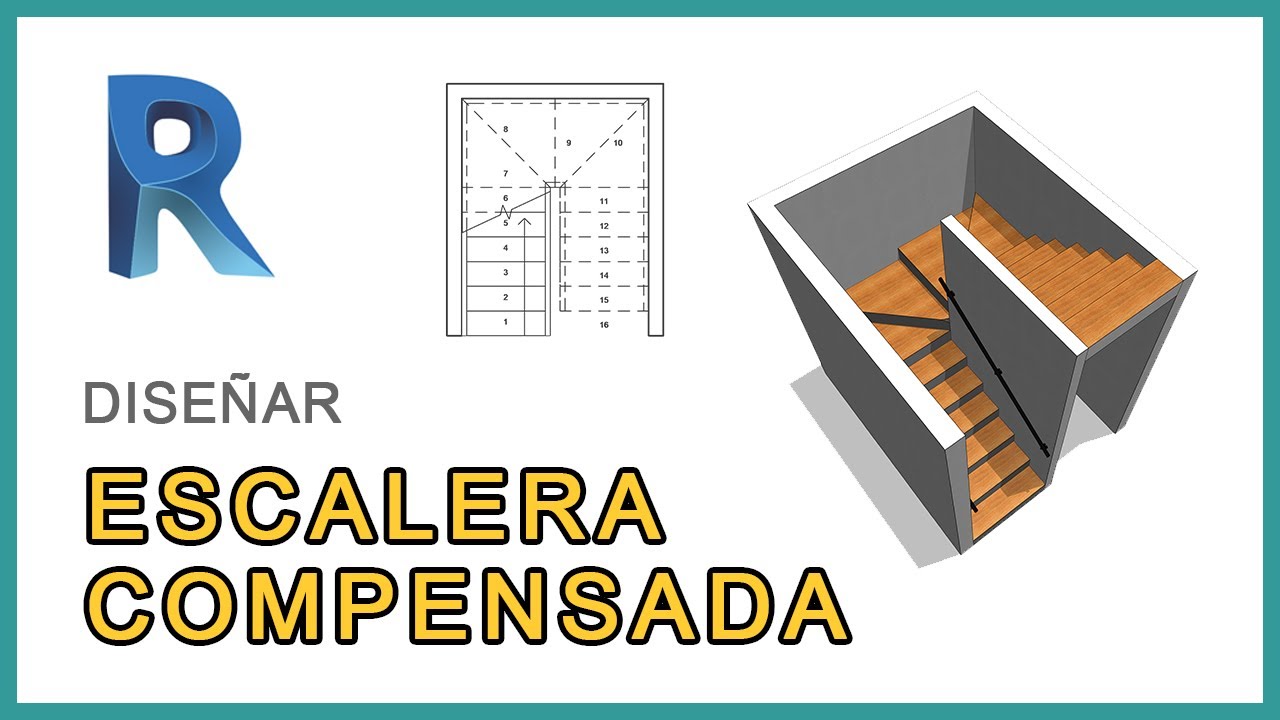 ESCALERA COMPENSADA en Revit