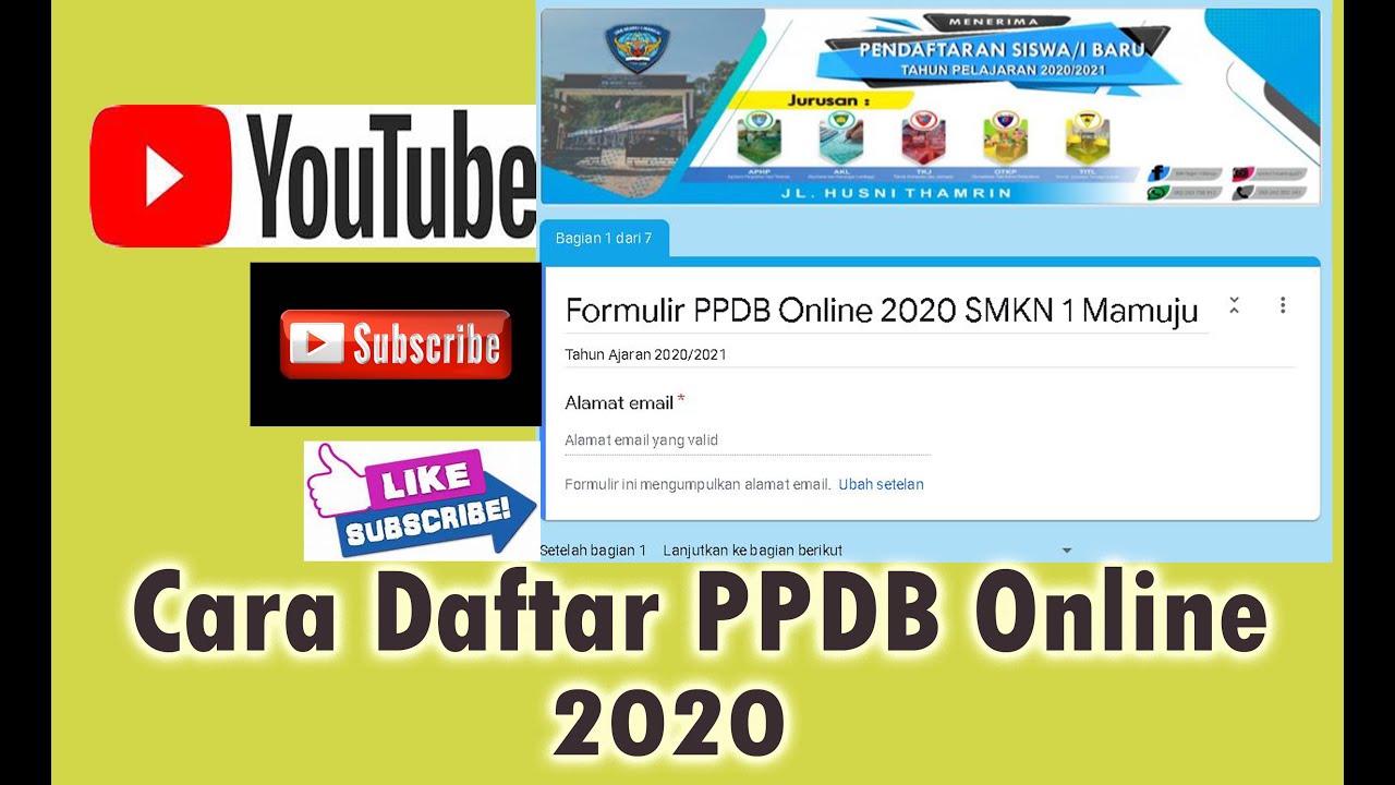 Tutorial cara daftar PPDB Online 