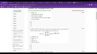 Signal Processing Techniques solution Week 6  nptel 23#nptel2023 #dsd #jan #nptel #signalprocessing