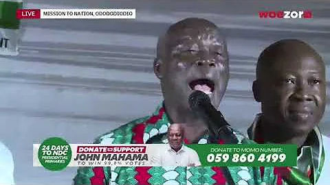 NDC Flagbearer Race: John Mahama Campaign Tour: Interacts with Delegates at Odododiodoo