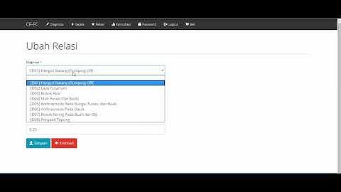 Source Code Sistem Pakar Metode Certainty Factor dan Forward Chaining PHP