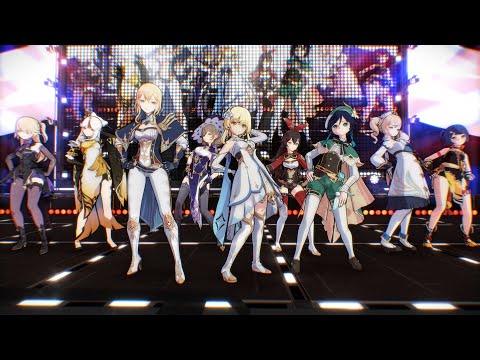 MMD/Genshin Impact】原神キャラ9人でSTEP【2160p】 - YouTube