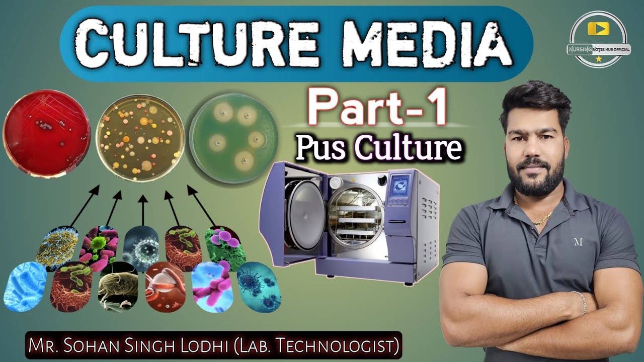 Culture Media -Pus Culture Lab. Demonstration, Hindi and English language 