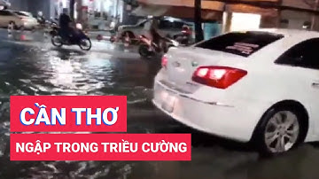 Cần Thơ ngập sâu trong triều cường do con nước rằm tháng 8