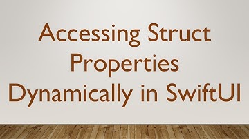 Accessing Struct Properties Dynamically in SwiftUI