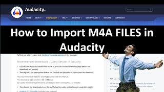 How to Import m4a files in Audacity | 2020