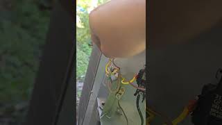 hvac technician goes over low voltage connections and the outdoor unit #hvac #hvactechnician