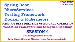 Rest Webservice Best Practice Spring Validation Framework, Exception handling Spring Boot Session 4