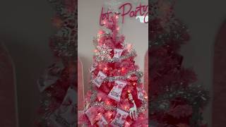 Pink Christmas Tree with Mini Chip Bag Ornaments 🤩 #partyfavors