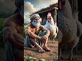 The Kissan and Hen Crying then hen help kissan 😍 #ai #aivideo