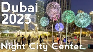 Dubai City, Downtown Dubai | Burj Khalifa Lake Walking Tour 4K | United Arab Emirates 🇦🇪