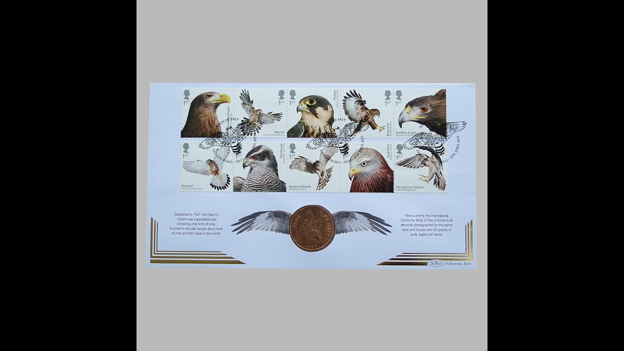 2019 Birds of Prey 1967 One Penny Coin Cover - Benham First Day Cover