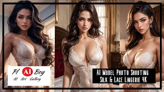 4K AI LOOKBOOK | AI Models |   AI Model Photo Shooting - Silk \u0026 Lace Lingerie  4K