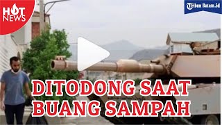 Video Viral Pria Ditodong Tank saat Buang Sampah Ternyata Editan, Ini Penjelasan Pembuatnya