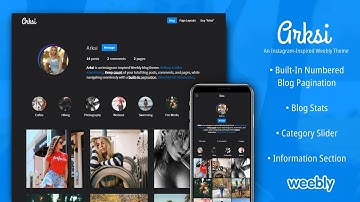 Weebly Theme: Arksi (Blog Theme)