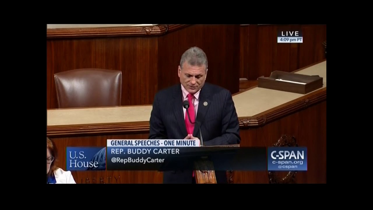 Rep. Carter Recognizes the Life of Mr. Shaw Carter on the House Floor YouTube