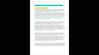 LATEST SPRING 23 AP PHYSICS 1 UNIT 7 PROGRESS CHECK A AND B Q EN A pdf