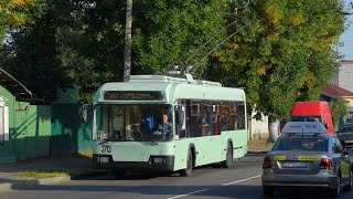 Поездка на троллейбусе БКМ 32102 №2713 по маршруту 12а. От Салео-Гомель до Технического Университета