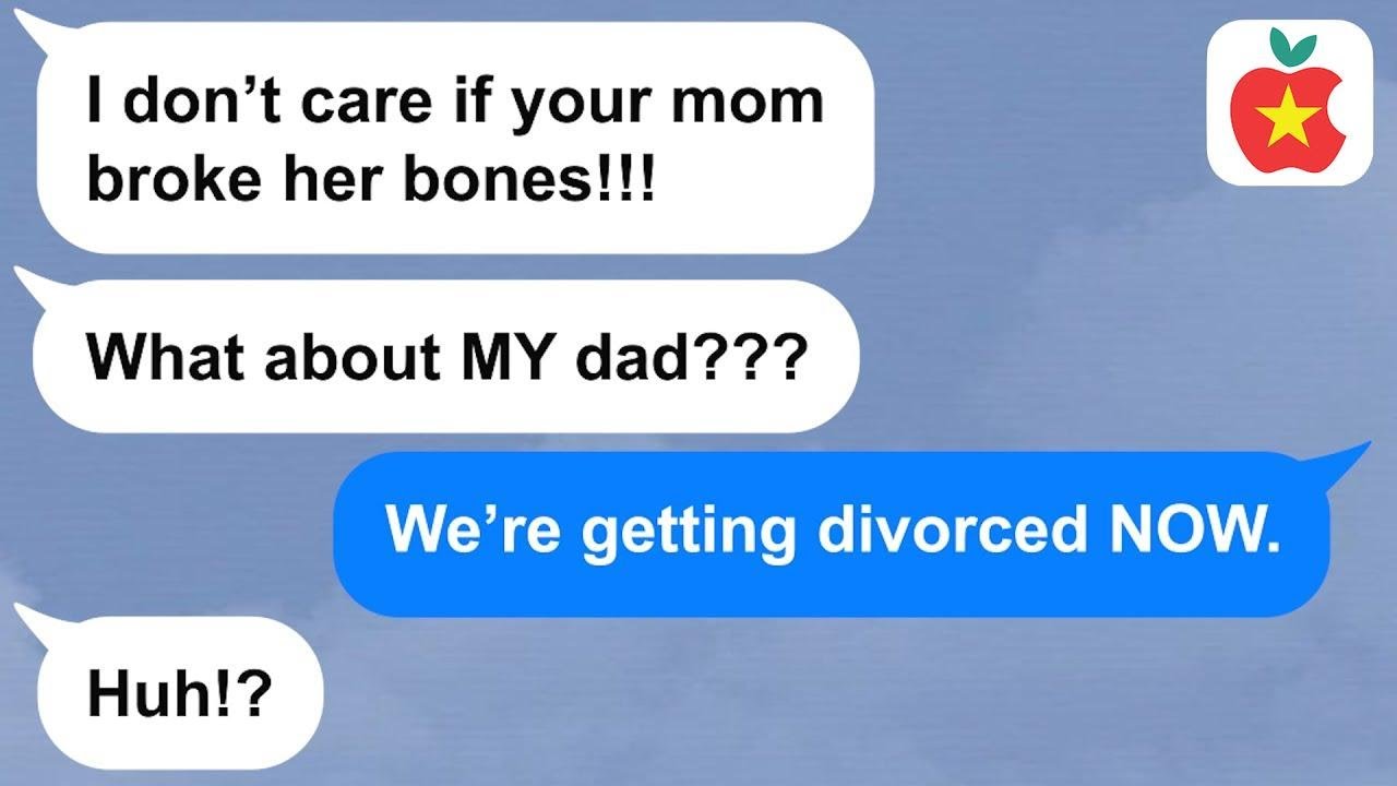 【Apple】Husband refuses to give my injured mom money so he can buy his dad a car.