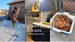 KEEP CALM THROUGH THE CHAOS || Pantry organisation|| kitchen reno in progress|| taking care of home