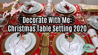 Decorate with me: Christmas Table Setting