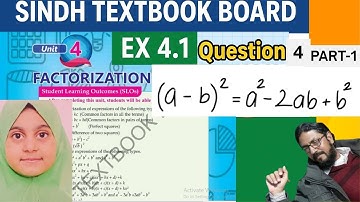 Ex 4.1 Q4 (Part i) | Factorization | Class 9 Maths | Chapter 4 | Sindh Textbook Board