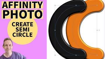 Affinity Photo : How To Create SEMI CIRCLE Shape | Tutorial | Half Circle Vector Design