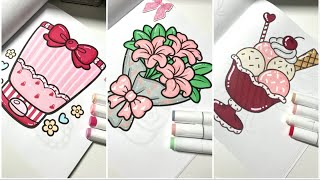 | COLOR WITH ME (ASMR) | Satisfying Coloring Compilation | Ohuhu Markers
