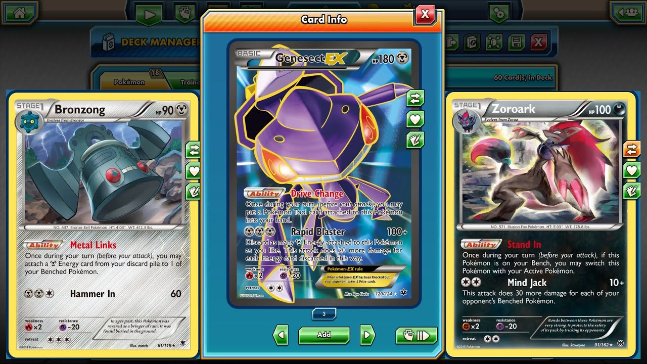 Pokemon TCG Genesect EX Zoroark Bronzong Standard Deck watch v=bpTncMhv4xc