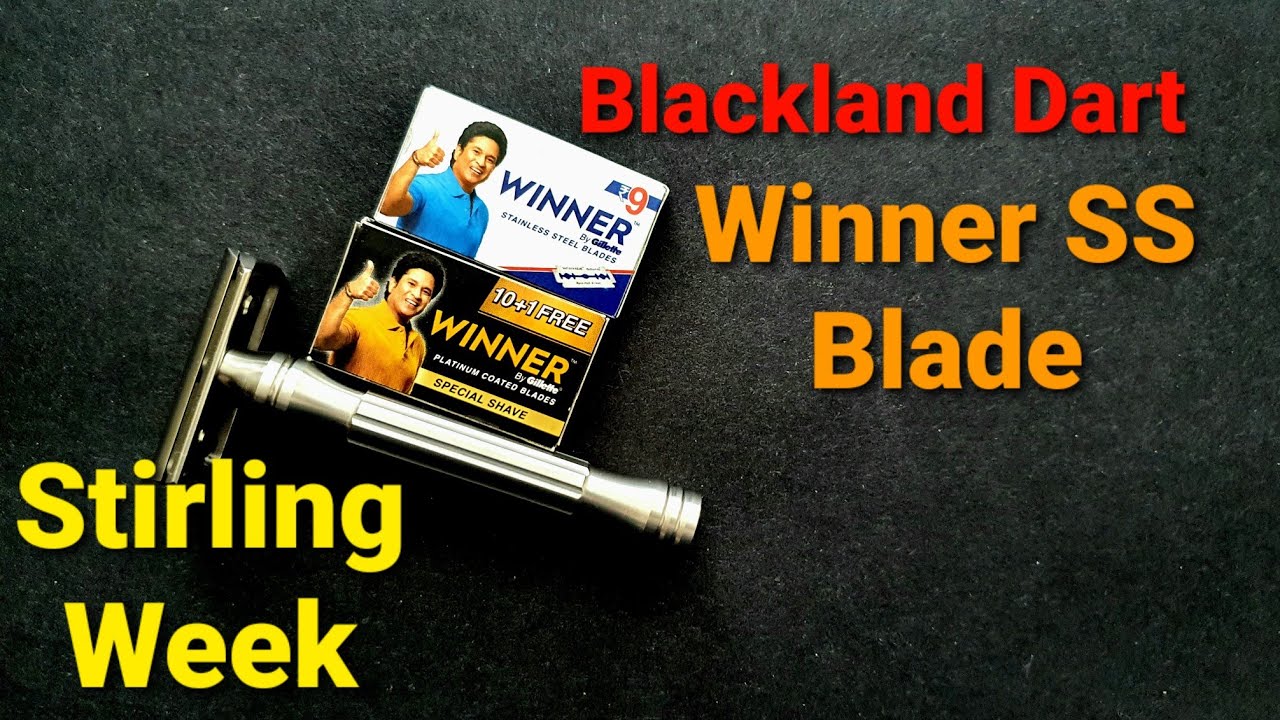 Blackland Dart DE Safety Razor. Stirling Soap Island Man, Winner SS Blade.