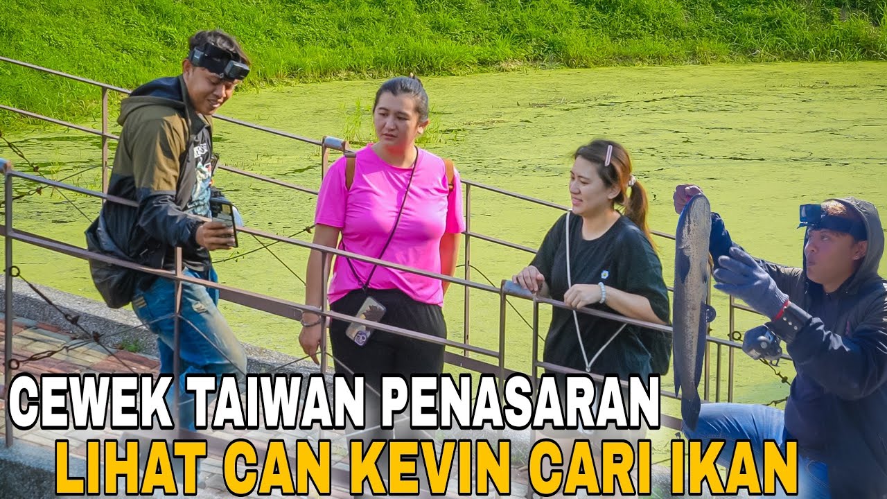 Rejeki Nomplok..!! Di Dampingi Cewek Cantik Taiwan Penasaran Cari Ikan pakai Ketapel Bikin Grogi