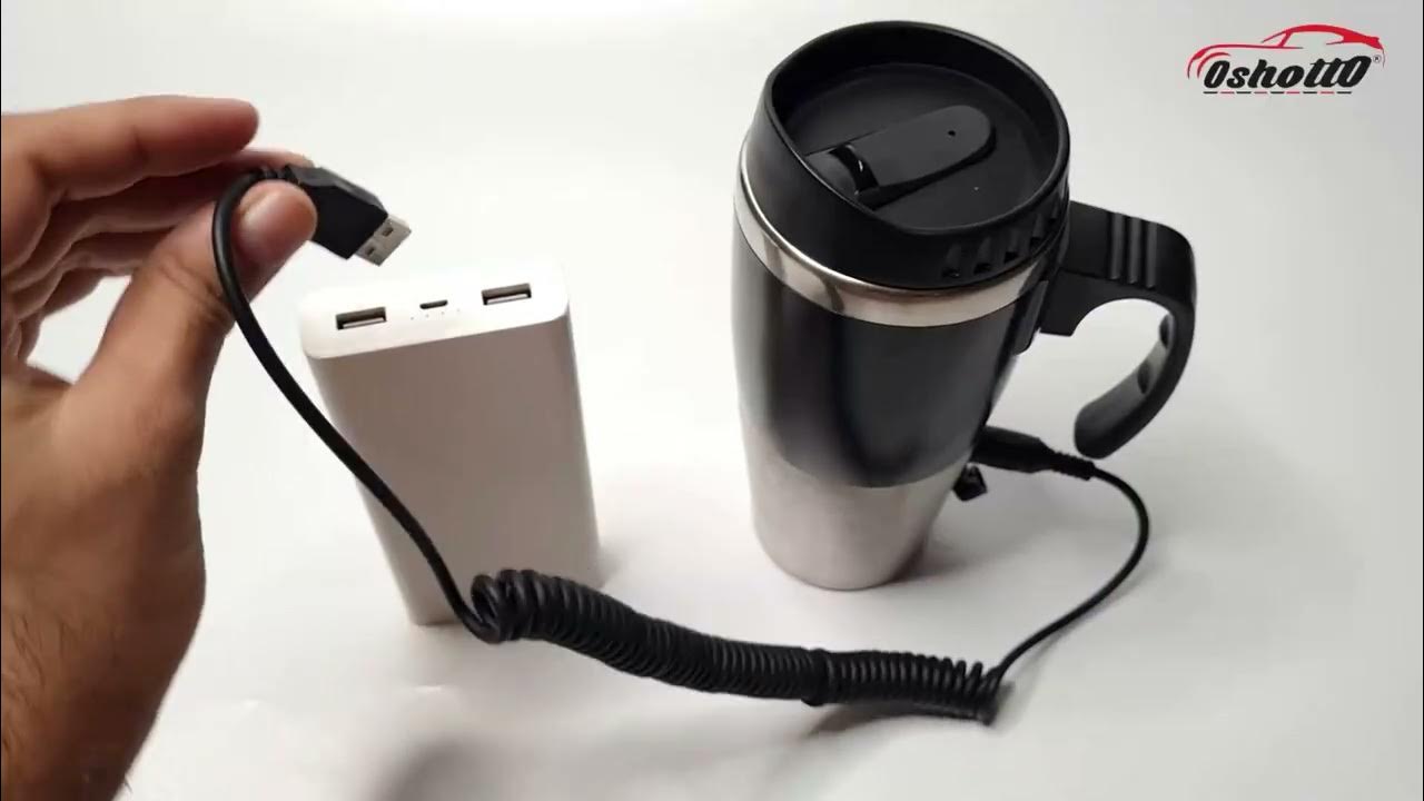 12V 450ml Electric Car Cup Travel Heating Cup,Stainless Steel Electric  Insulated Plug Kettles Boiling Car Coffee Mug Heater with Cigarette Lighter